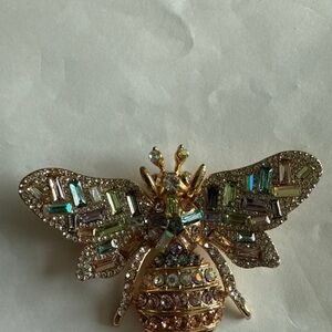 Christian Siriano Multi Crystal Statement Butterfly bee Brooch